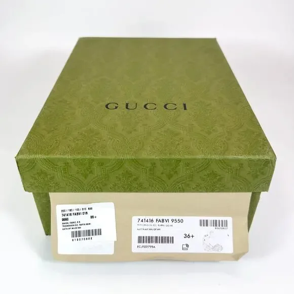 Gucci Woven GG Espadrille Wedge Heel - Women’s 6.5